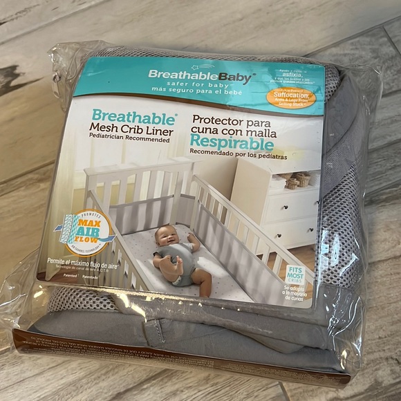 BreathableBaby Other Breathable Baby Mesh Crib Liner Gray Poshmark